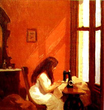 Ragazza alla macchina da cucire di Edwars Hopper