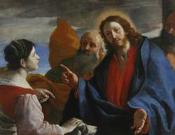 Mattia Preti Cristo e la Cananea, Sec. XVII (1665-1670,
databile) Olio su tela, 101 x 151 cm &copy; Foto di Attilio Onofrio,
Soprintendenza BSAE Calabria