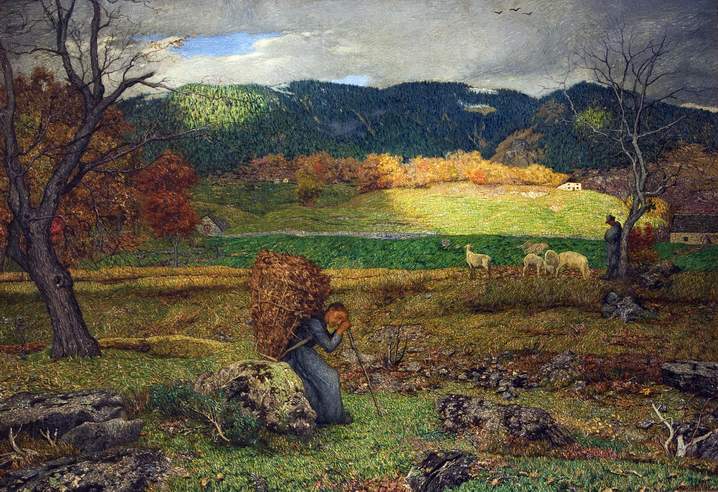 Carlo Fornara, Il presagio, Olio su tela, 110 × 160 cm, Collezione privata