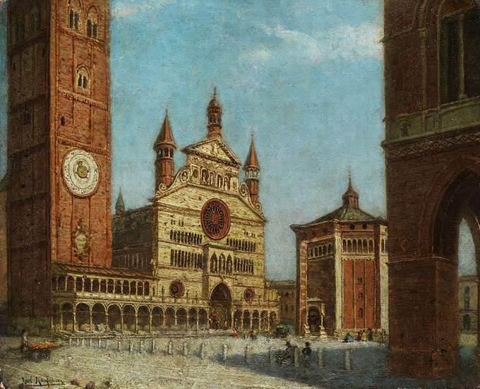 Il Duomo di Cremona dipinto da Karl Kaufmann