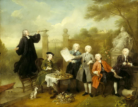 William Hogarth - Ritratto di gruppo con Lord John Hervey, circa 1738-1740