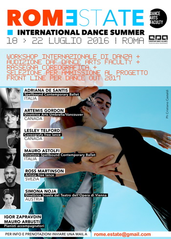 Romestate International Dance Summer 18-22 luglio 2016