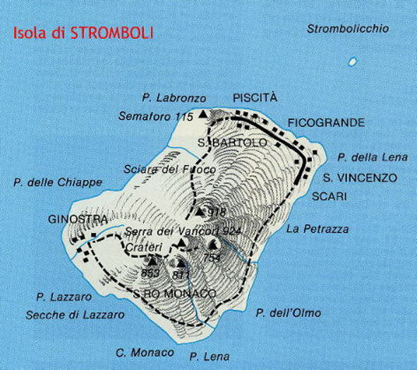 Mappa di Stromboli