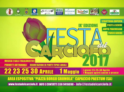 Festa del carciofo 2017 - Paestum 22 aprile 1 maggio