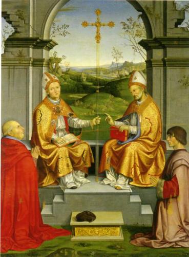 I Santi Tommaso Beckett e Martino con il Vescovo Giovan Pietro Arrivab