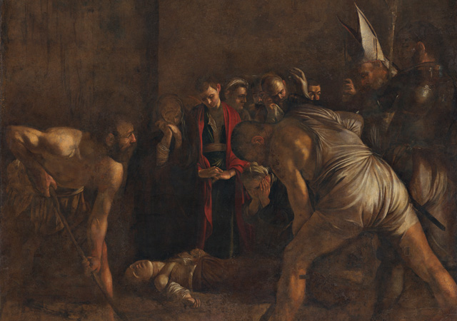 Caravaggio: il seppellimento di Santa Lucia