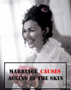 Ciriaca+Erre, Marriage causes ageing of the skin, 2010, cm 300x200, stampa fotografica su tappeto &copy; Ciriaca+Erre