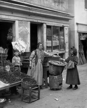 Tomaso Filippi (1852-1948) Negozio di frutta a Venezia, 1894-1897