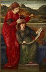 E. Burne-Jones, Musica,, olio su tela, The Ashmolean Museum, Oxford