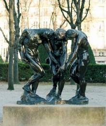 Auguste Rodin, Le tre Ombre, bronzo, 193 x 190,5 x 108 cm 