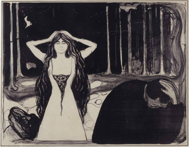 Edvard Munch La vanità, 1899 Litografia, 26,2x45,9 cm Venezia, Fondazione Musei Civici di Venezia - Galleria Internazionale d’Arte Moderna di Ca’ Pesaro
