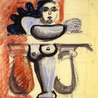 FEMME À LA BALAUSTRADE, 1935