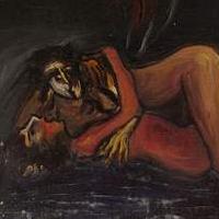 Luigi Le Voci. Amanti, particolare 1972 olio su tela 30x24