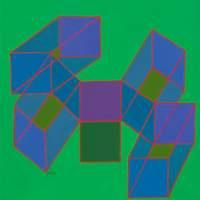 Achille Perilli 50x50 - 1981 - La girandola sul piano