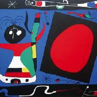 Joan Mirò: Femme au miroir, 1956