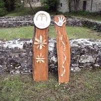 Opera di Giacomo Galli esposta nel percorso di visita dell’area archeologica di Velei