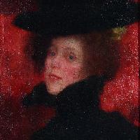 Gustav Klimt Ritratto di signora con fondo rosso, 1897-1898 Olio su tela, 30x19,5 cm Klimt Foundation, Vienna © Klimt Foundation, Vienna