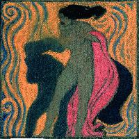 Josef Maria Auchentaller Allegoria n. 4 - Donna tra le fiamme (La Passione?), 1902-1904 Pastello su carta, 209x209 mm Collezione privata