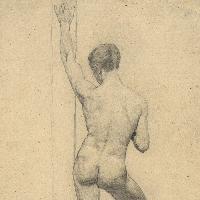 Gustav Klimt Schizzo di nudo maschile di spalle, 1878 Matita su carta, 420x268 mm Vienna, Wien Museum