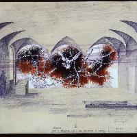 Renato Guttuso, Bozzetto per il graffito del Museo Monumento al Deportato di Carpi, 1968