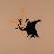 Banksy Love in the air 2003 Stencil e spray su cartone, 66x67,50 cm Collezione C.H., Monaco di Baviera