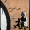 Banksy Kill People 2003 Stencil e spray su legno, 140,50x120 cm Collezione A. Chausée
