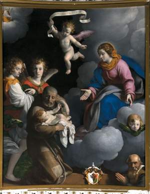 Carlo Ceresa, Visione di san Felice da Cantalice con il donatore, Nese - Chiesa S. Giorgio, Foto Marco Mazzoleni 