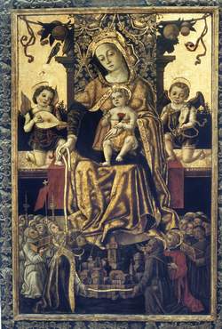 Vittore Crivelli Madonna della Cintola 1490, Chiesa SS.Lorenzo, Silvestro, Rufino, Massa Fermana