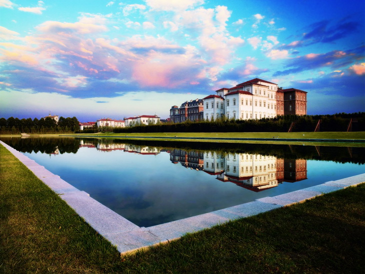 Panorama della Venaria Reale e del giardino