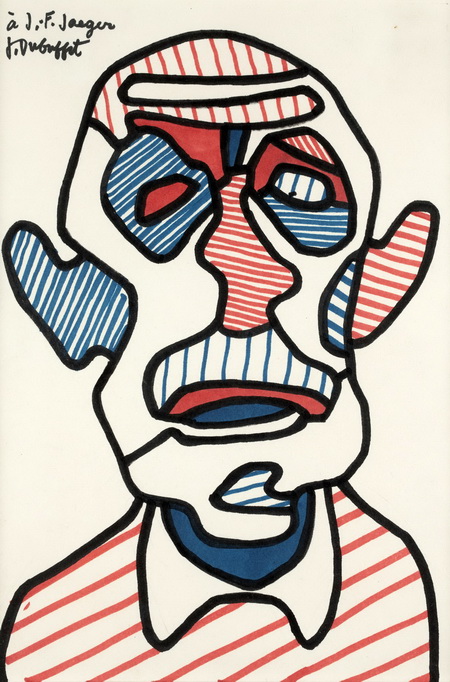 Jean Dubuffet Autoportrait V 1 dicembre 1966 Marker su carta 26 x 175 cm 2018 Adagp Paris Siae Roma