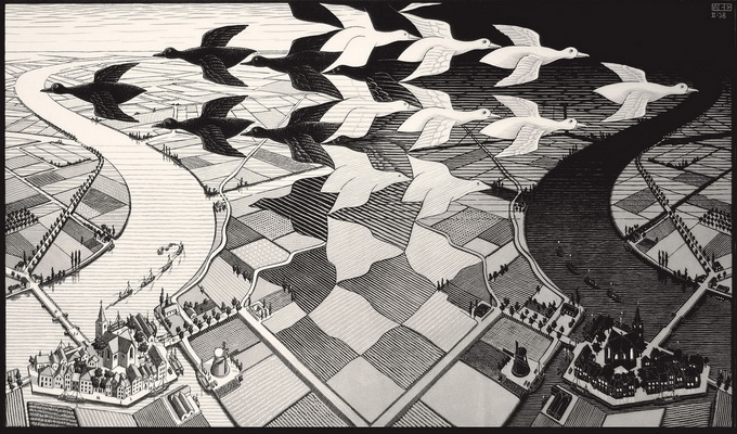 Maurits Cornelis Escher Giorno e notte, Febbraio 1938