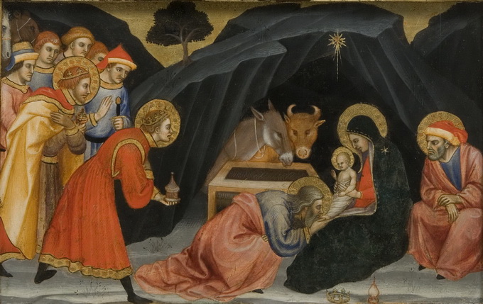 Taddeo di Bartolo tavoletta tavolette della predella Adorazione dei Mag _Siena Pinacoteca Nazionale