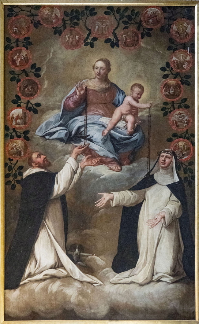 Giacomo Ceruti detto il Pitocchetto Madonna del Rosario e Santi Artogne chiesa Ss Cornelio e Cipriano foto BAMS Photo Rodella scaled