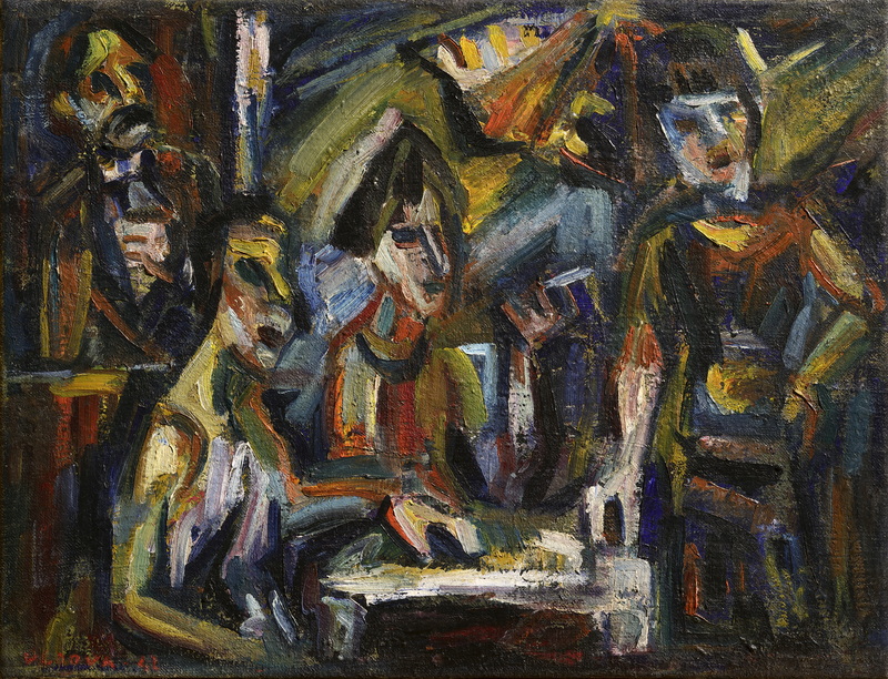 Emilio Vedova Il Caffeuccio Veneziano, 1942 Olio su tela, 43.2x55 cm Courtesy Collezione Giuseppe Iannaccone