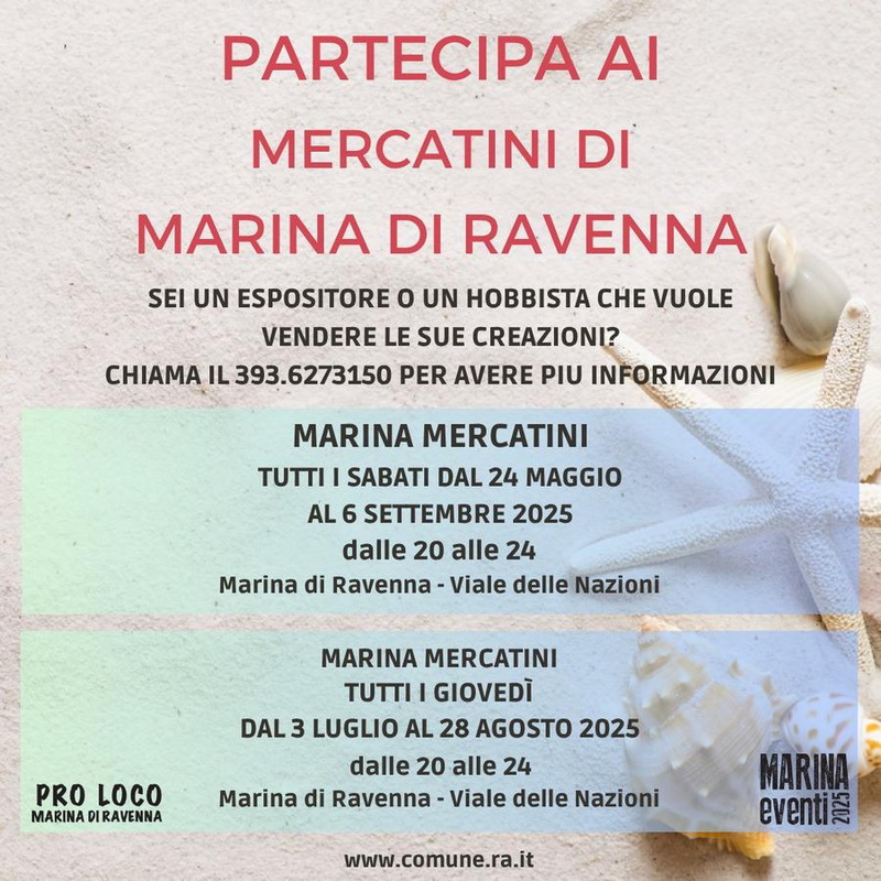 Mercatini serali a Marina di Ravenna
