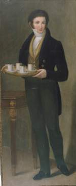 Caliari Paolo (Verona 1763-1835) Cameriere Olio su tavola cm146x62 Museo Verona, Galleria d'arte moderna Palazzo Forti 