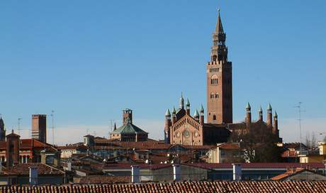 Panorama Cremona dall'alto, il Duomo