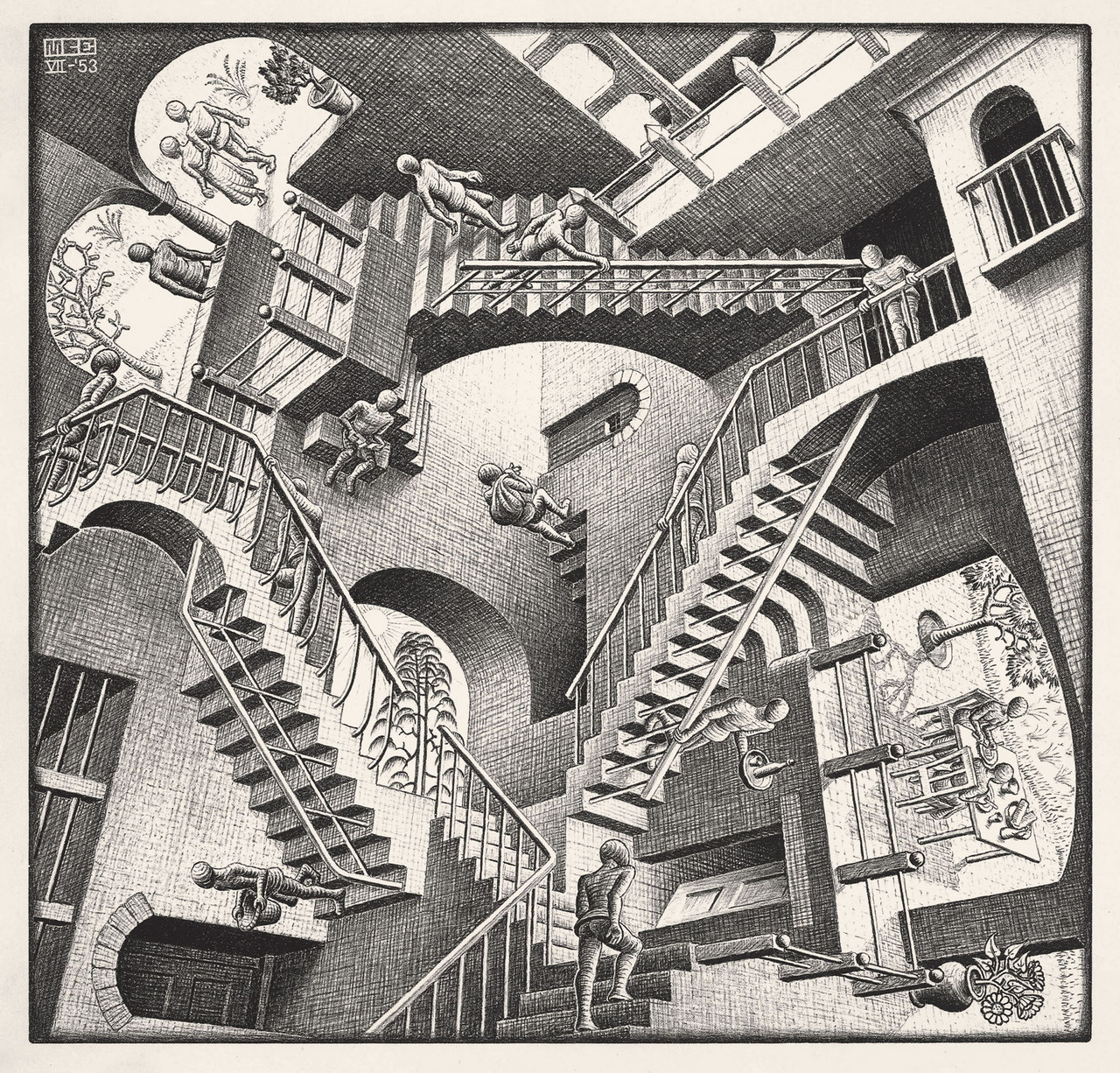 Maurits Cornelis Escher Relatività, 1953 