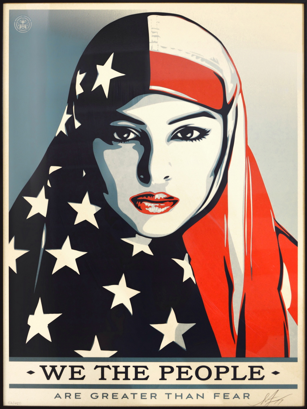 Shepard Fairey (Obey) We, the people, are greater than fear, 2017