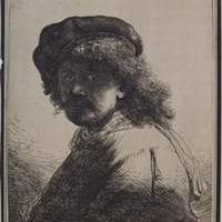 Autoritratto con la sciarpa al collo, Rembrandt