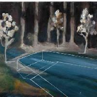 Elisabeth Strigini Pool oil on canvas, 50 cm x 60 cm, 20 x 24 inches, 2005