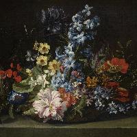 Attribuito a Jan van den Hecke, Cesto di fiori, XVII secolo