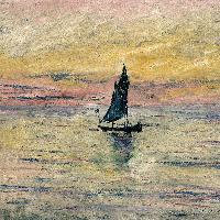 Claude Monet (1840-1926) Barca a vela. Effetto sera, 1885 
