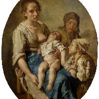 Giacomo Ceruti, detto Pitocchetto, Madre con i figli