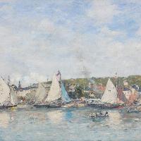 Eugène Louis Boudin, Il porto di Trouville, 1893, olio su tela, ©Johannesburg Art Gallery