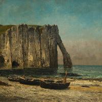 Gustave Courbet, La scogliera a Étretat, 1869, olio su tela, ©Johannesburg Art Gallery