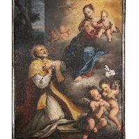 Ignazio Stern, Apparizione Vergine col bambino a San Filippo, XVII-XVIII secolo, olio su tela, 121,5x161,5 cm - photo Flavio Pescatori