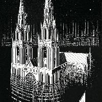 Maurits Cornelis Escher La Cathédrale engloutie (La cattedrale sommersa), 1929