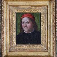 Artista sconosciuto, Ritratto di Perugino, olio su tavola, seconda metà XVI secolo; Roma, Ambasciata del Brasile