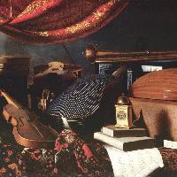 Bartolomeo Bettera Natura morta con strumenti musicali e metronomo